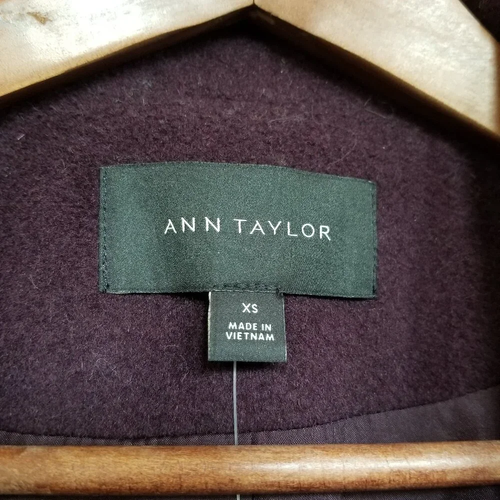 NEW Plum Wool-Blend Coat - Picture 6 of 10
